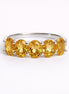 Anillo De Plata .925 Media Churumbela Con Citrino Golden Corte Oval