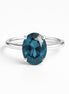 Anillo De Plata .925 Solitario Con Topacio London