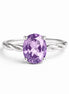 Anillo De Plata .925 Torzal Con Amatista