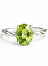 Anillo De Plata .925 Torzal Con Peridoto