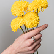 Anillo De Plata .925 Con Amatista Verde Cushion