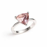 Anillo De Plata .925 Con Ametrino Corte Trilliant