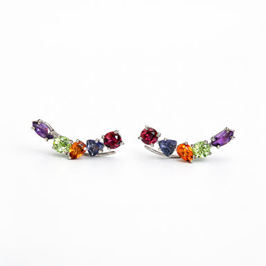 Arete Trepador Plata 925 Multicolor