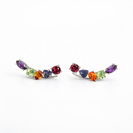 Arete Trepador Plata 925 Multicolor