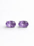 Broqueles Plata .925 Con Amatista Corte Oval