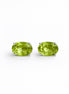 Broqueles Plata .925 Con Peridoto Corte Oval